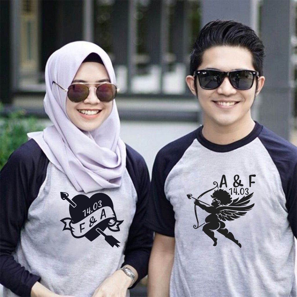 Kaos Couple Romantis Bisa Cetak Nama Kaos Couple Pasangan Terbaru