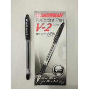 

BALLPOINT, BOLPEN, POLPEN, PULPEN V2 SNOWMAN HITAM (ecer/satuan)