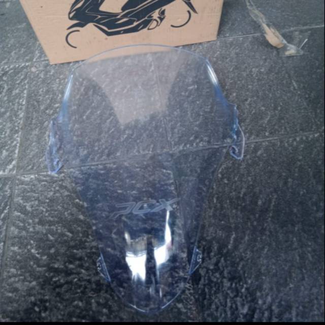 windshield pcx new lokal clear blue