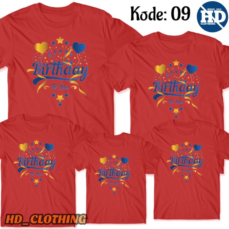 Kaos Ulang Tahun Gratis Nama, Cotton Combad 30s - S,M,L,XL,XXL,XXXL