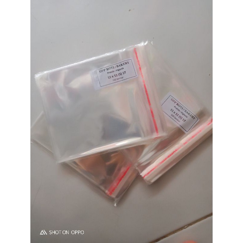 

plastik OPP ukuran 11×11