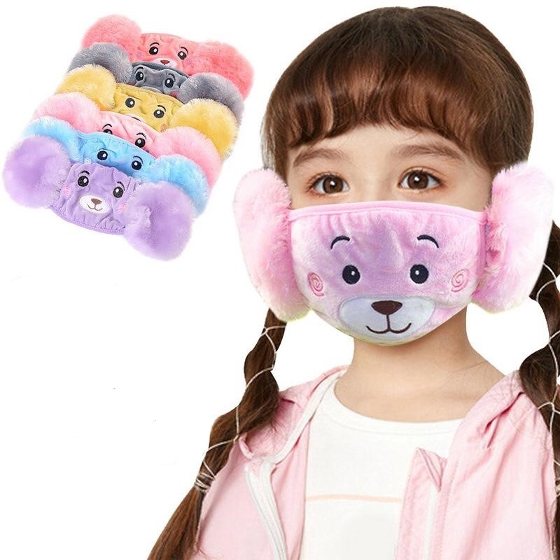 Masker mulut Penutup kuping anak Karakter Masker anak Boneka anti debu M734