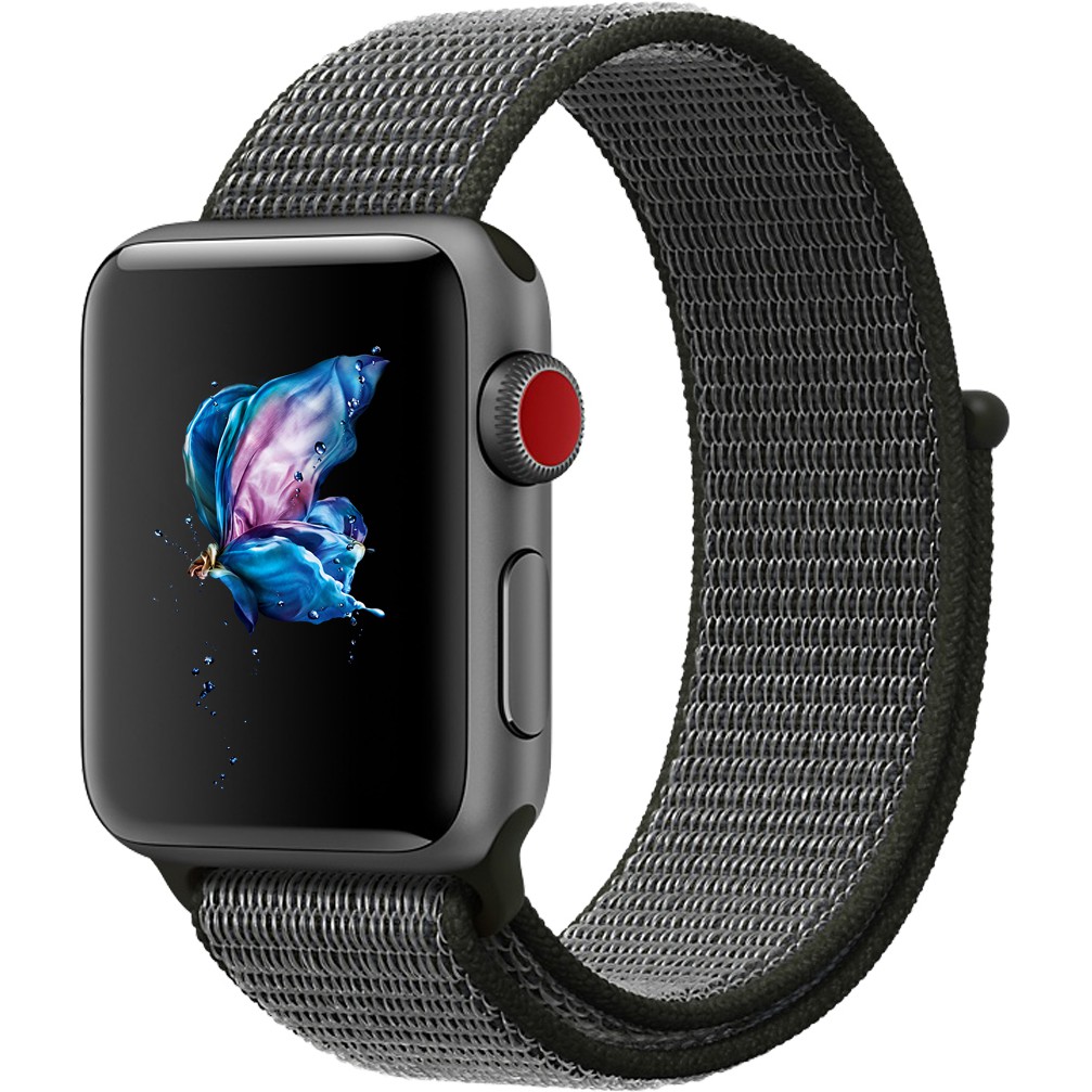 Strap Premium 38/40mm 42/44mm Bahan Nilon Untuk watch series 5/4/3/2/1-5#Dark Olive