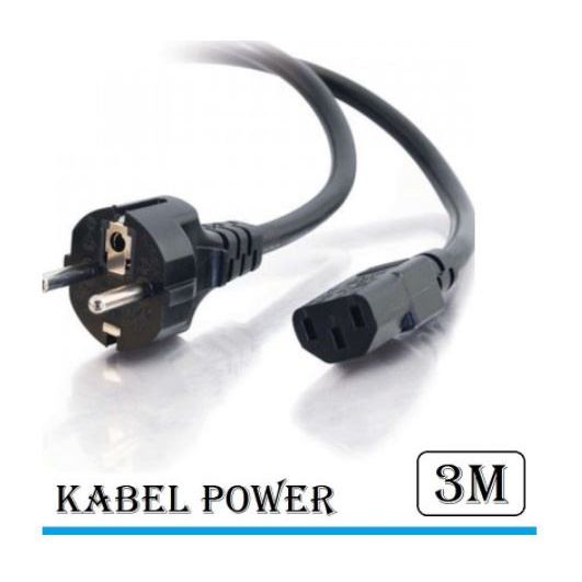 Kabel power supply psu cpu bestlink 3m 0.75mm - Cable power cord to c13 3 meter for pc monitor