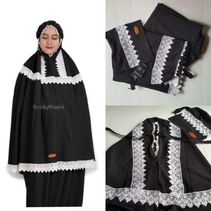 RICIS BY KHAYRA | Mukena Saudah Black (Original)