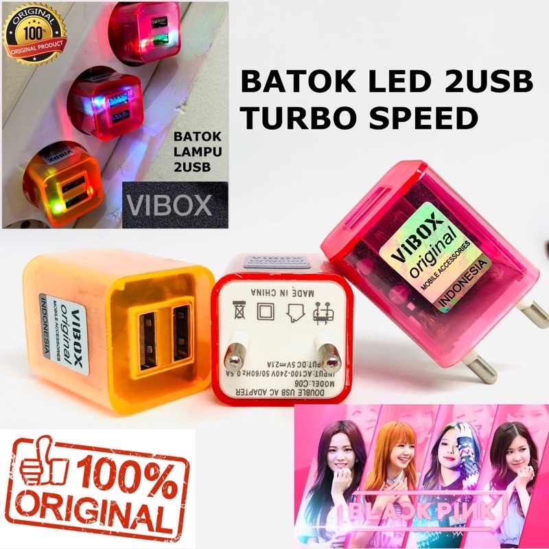 PROMO BATOK VIBOX LED 2 USB TURBO POWER