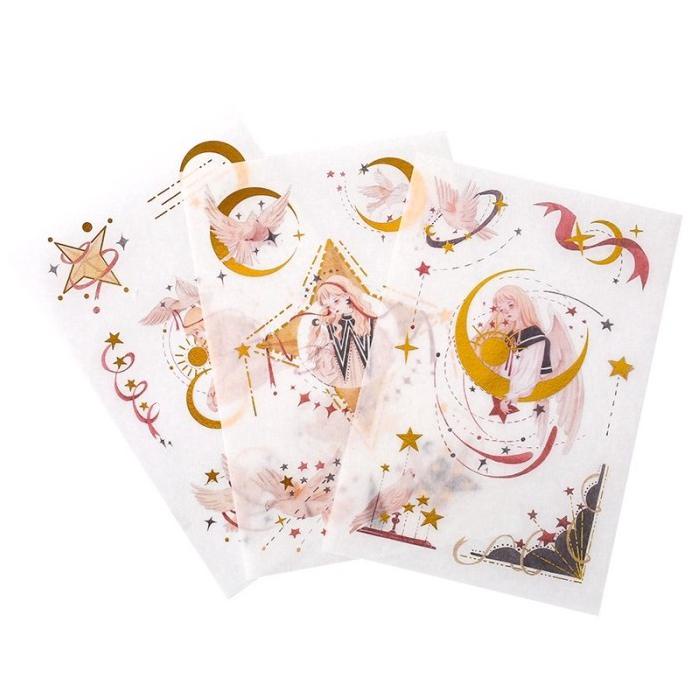 

Aesthetic Watercolor Washi Stickers Stiker Estetik Deco Bujo Scrapbook - Style A