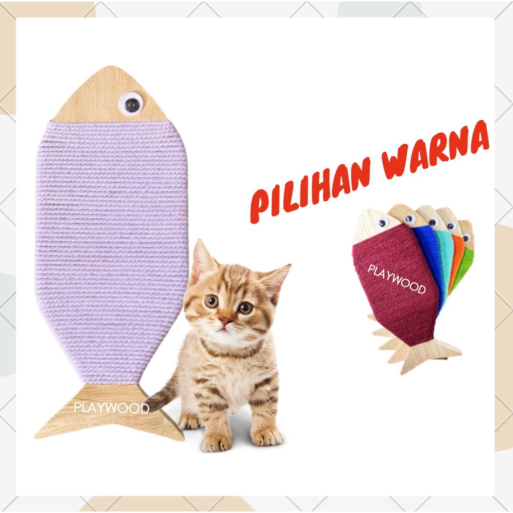 PROMO Cat Scratcher Fish | Garukan Kucing Cakaran Kucing Ikan