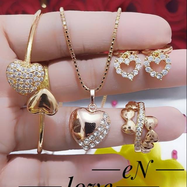 Set xuping lapis emas 18k