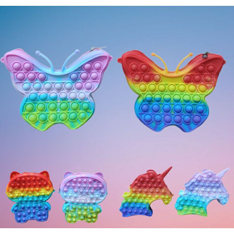 Tas Pop It Viral Hello Kitty, Unicorn, Kupu ²