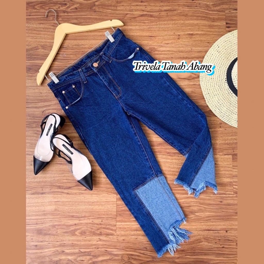 TRIVELA - ARZETA JEANS BOYFRIEND // BOYFRIEND RAWIS KOMBINASI WARNA