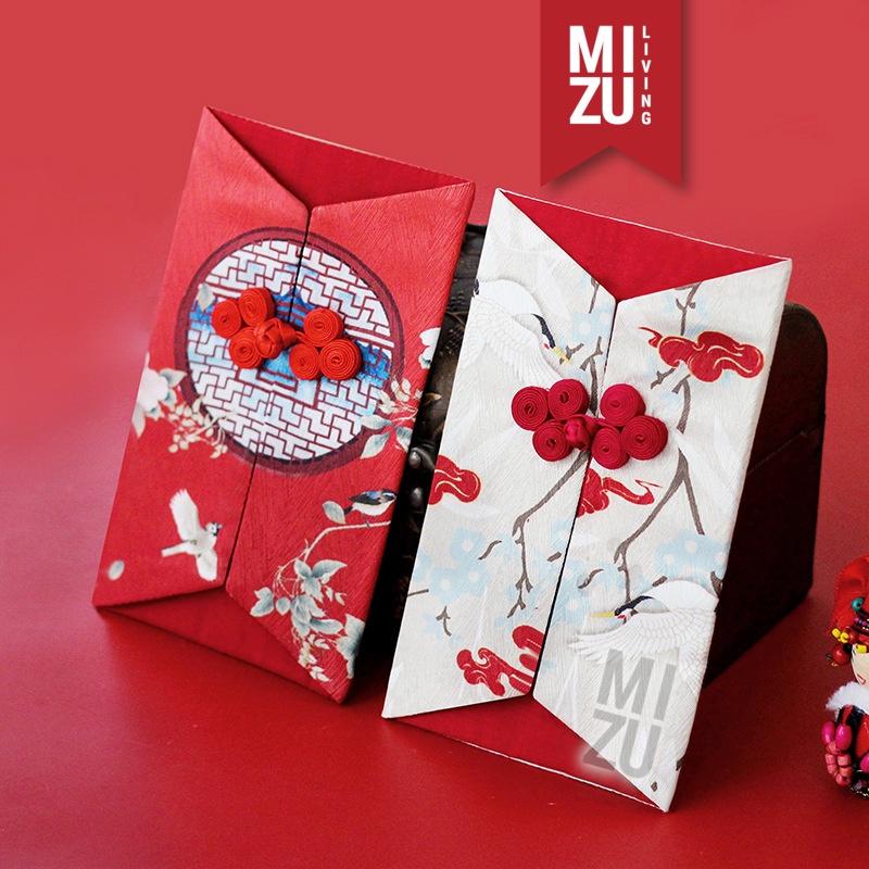 MIZU QIPAOBAO Satin Cheongsam Angpao Kain Satin Hongbao Mewah