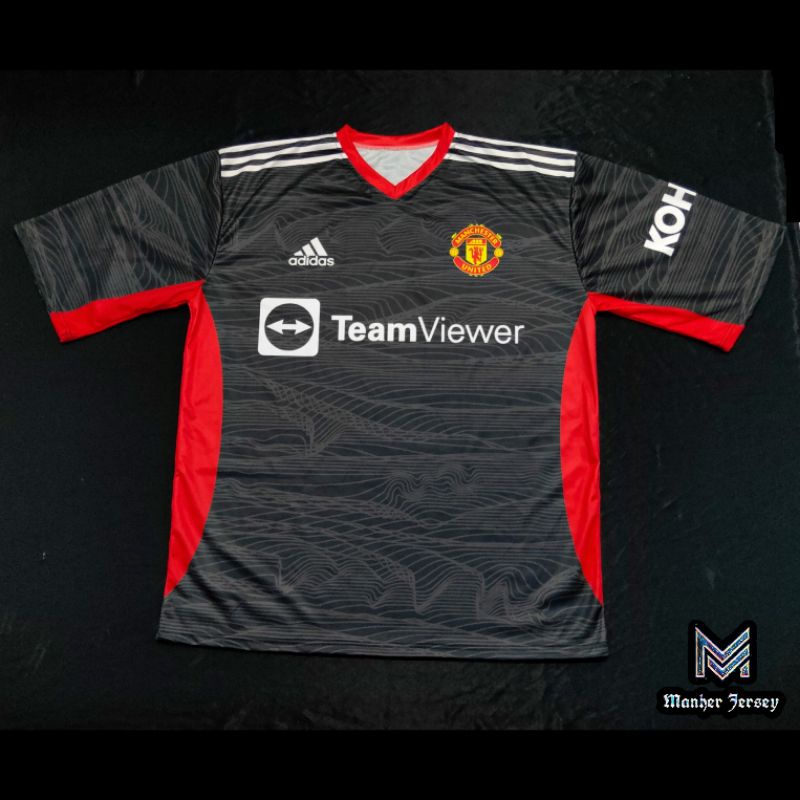 Jersey Kiper GK Manchester United Abu Merah 2021 2022 Full Printing