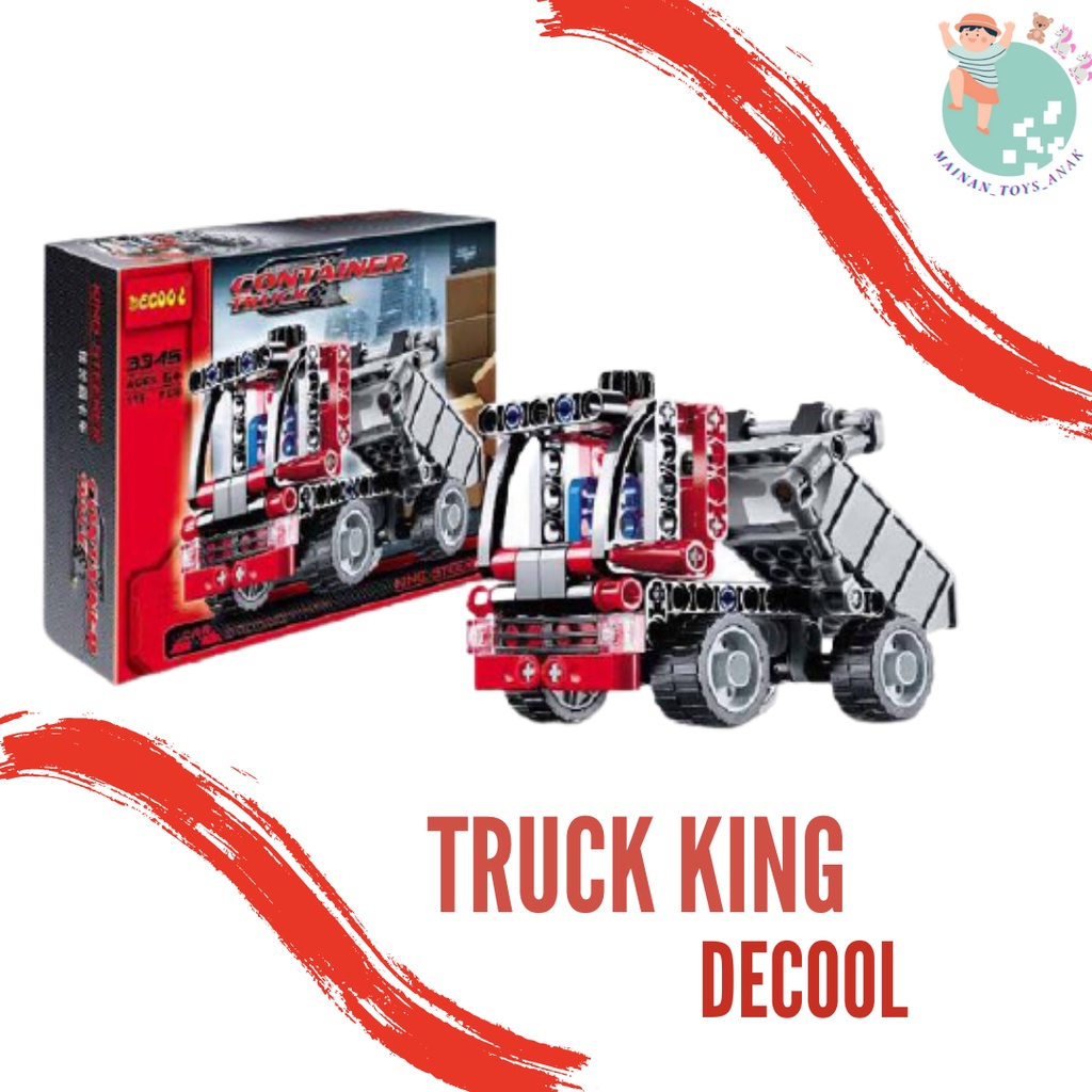 DECOOL 3345 CONTAINER TRUCK KING STEERER  MAINAN MOBIL LEGO