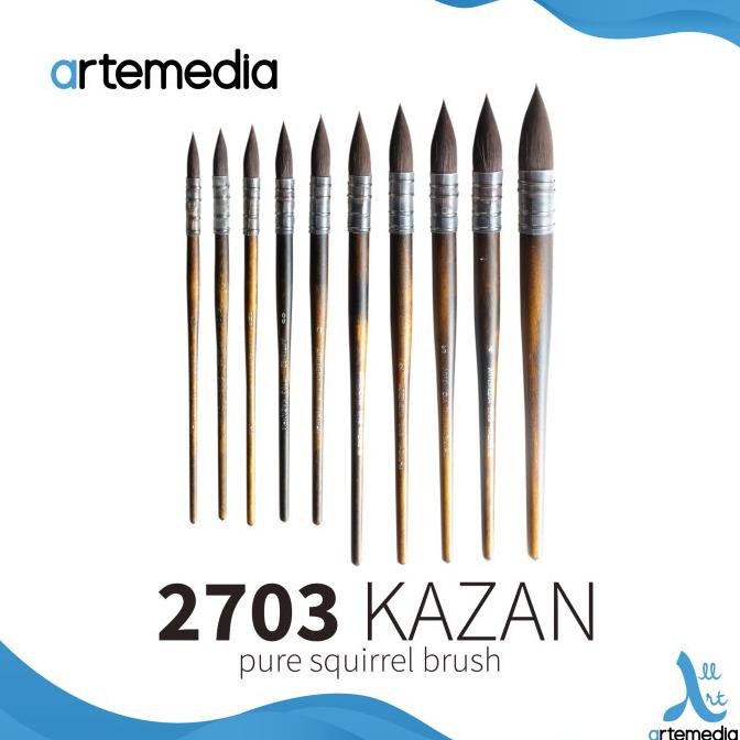 

PROMO Kuas Lukis Artemedia 2703 Round Squirrel Kazan-M Brush Short Handle