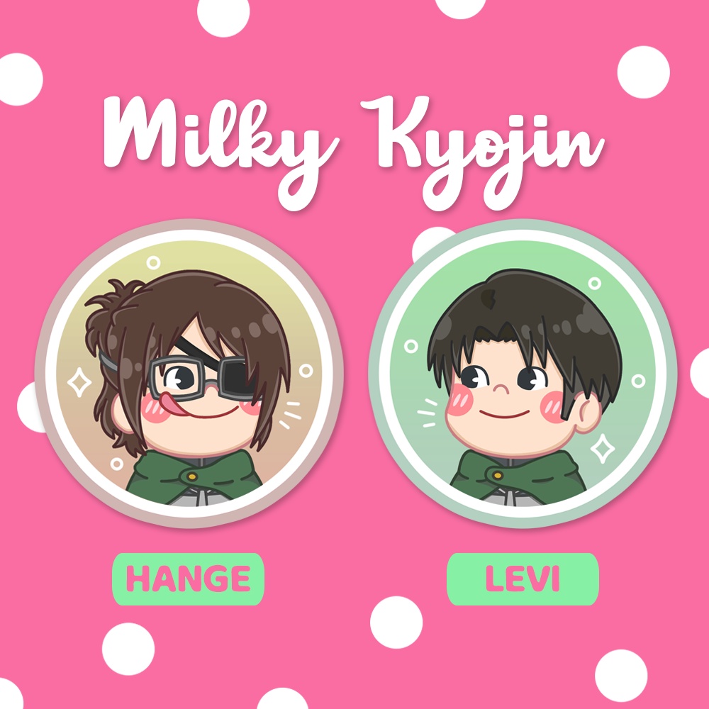 Attack on Titan Milky Candy Pin - Hange &amp; Levi (Bakawears)