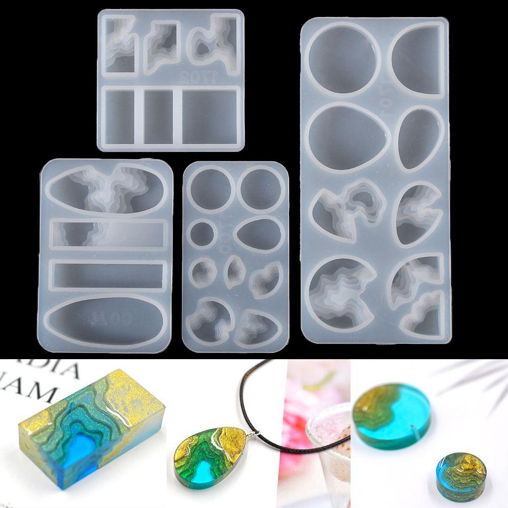 R-flower Resin Cetakan Gantungan Kunci Mini Island Crystal Jewelry Making Tools