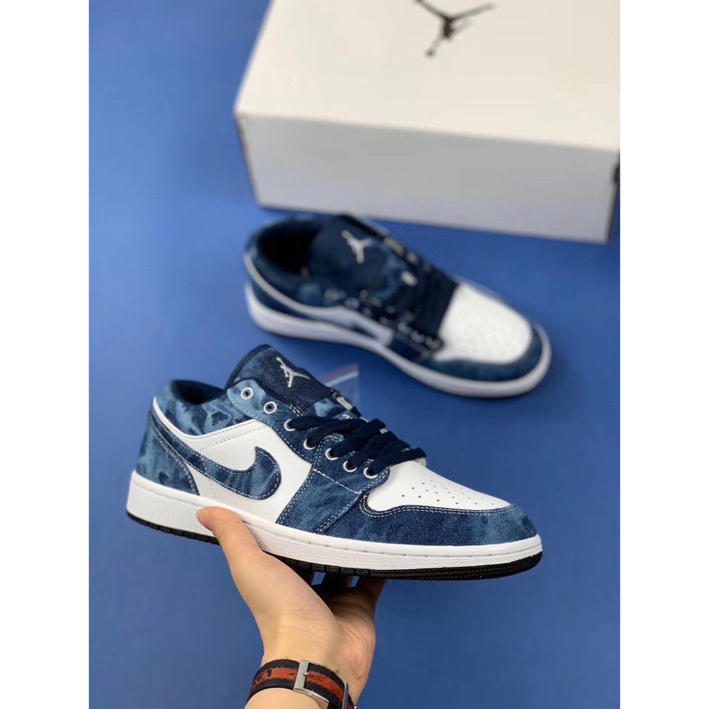 nike air jordan 1 low se washed denim