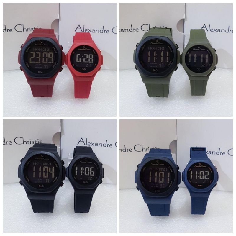Alexandre Christie Couple AC 9359 Digital Rubber Original Garansi Resmi Alexander Cristie ac9359 Kar