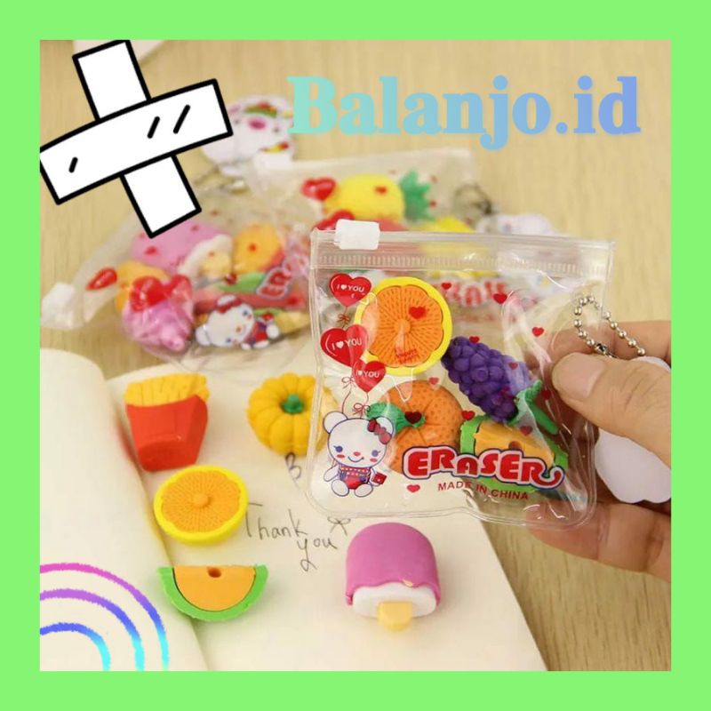 

Montessori Penghapus Pensil Motif Buah dan Sayuran ( menambah semangat belajar anak )