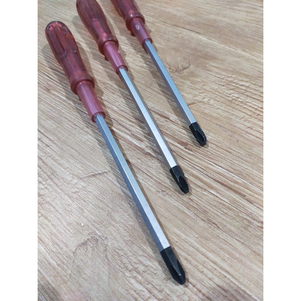 Obeng Ketok 8 Inch Transparan Obeng Plus ( + ) Obeng Kembang Murah