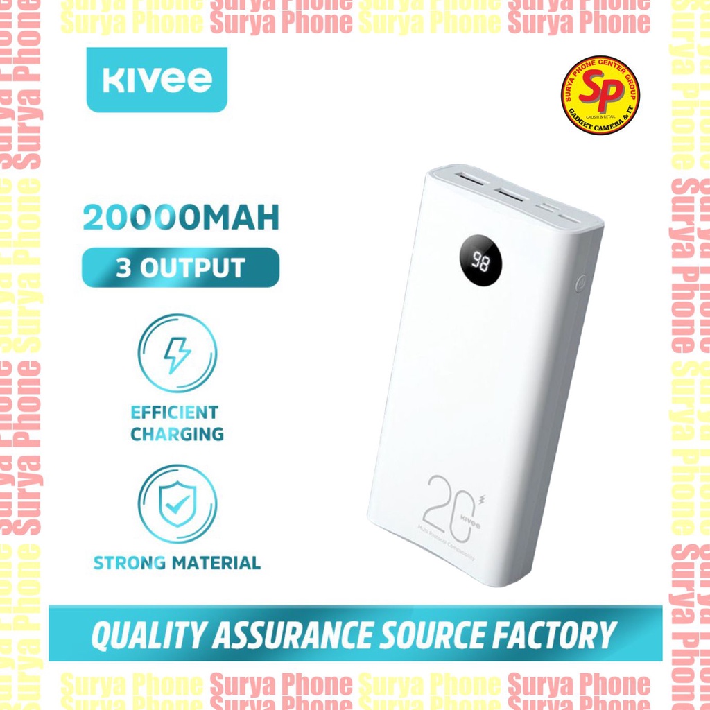 KIVEE POWER BANK PT208D 20000mAh