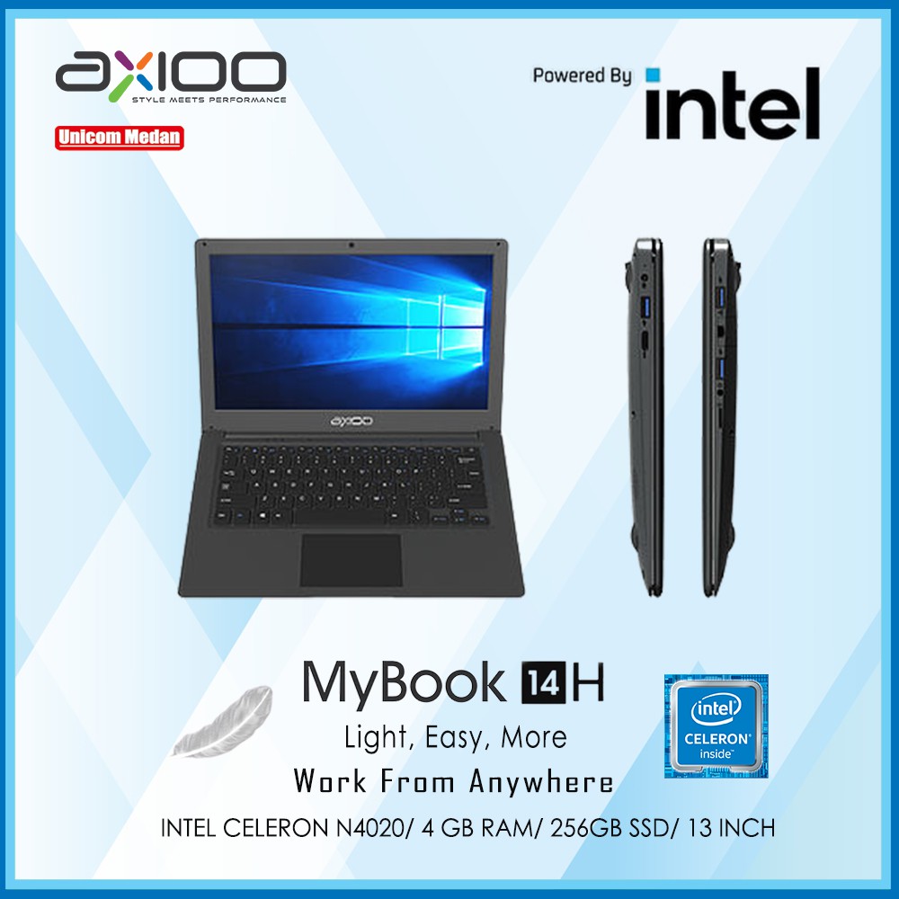 Axioo Mybook 14H Celeron N4020 4GB 256 SSD 13.3INCH GARANSI RESMI 1THN