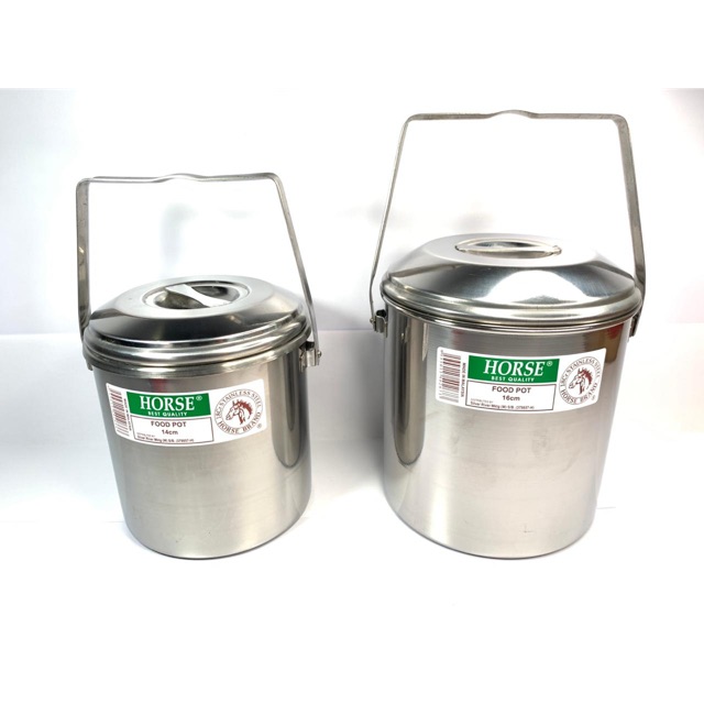 Rantang tunggal Horse stainless tebal