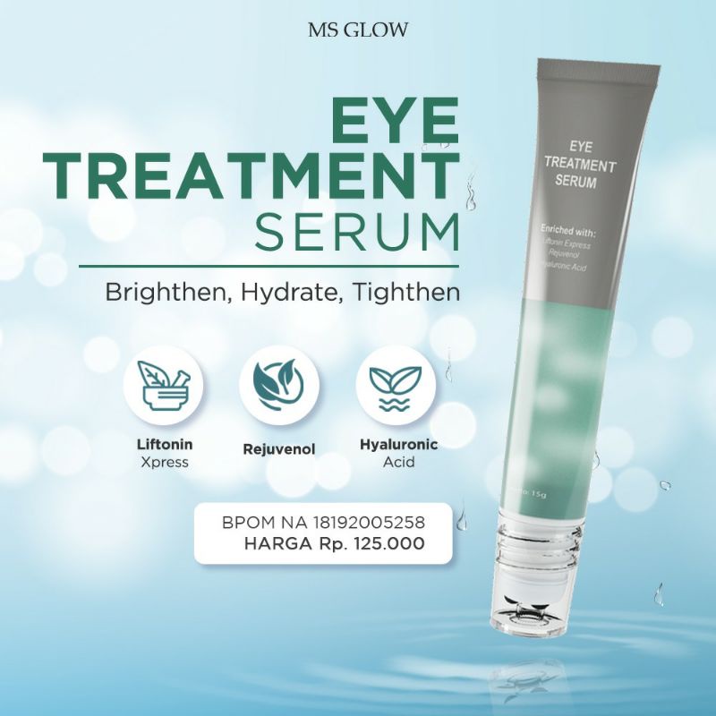 MS GLOW Eye Treatment Serum untuk menghilangkan mata panda (ORIGINAL)