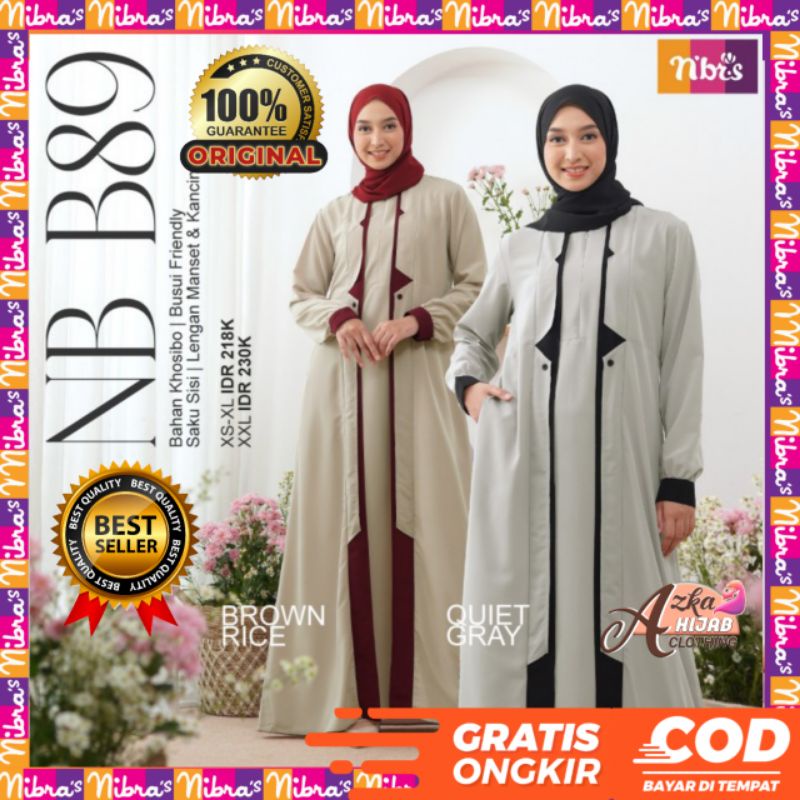 BAJU GAMIS NIBRAS SALE 50% GAMIS NIBRAS NB B89 /BAJU GAMIS TERBARU 2022 / GAMIS SIMPLE ELEGAN / GAMI
