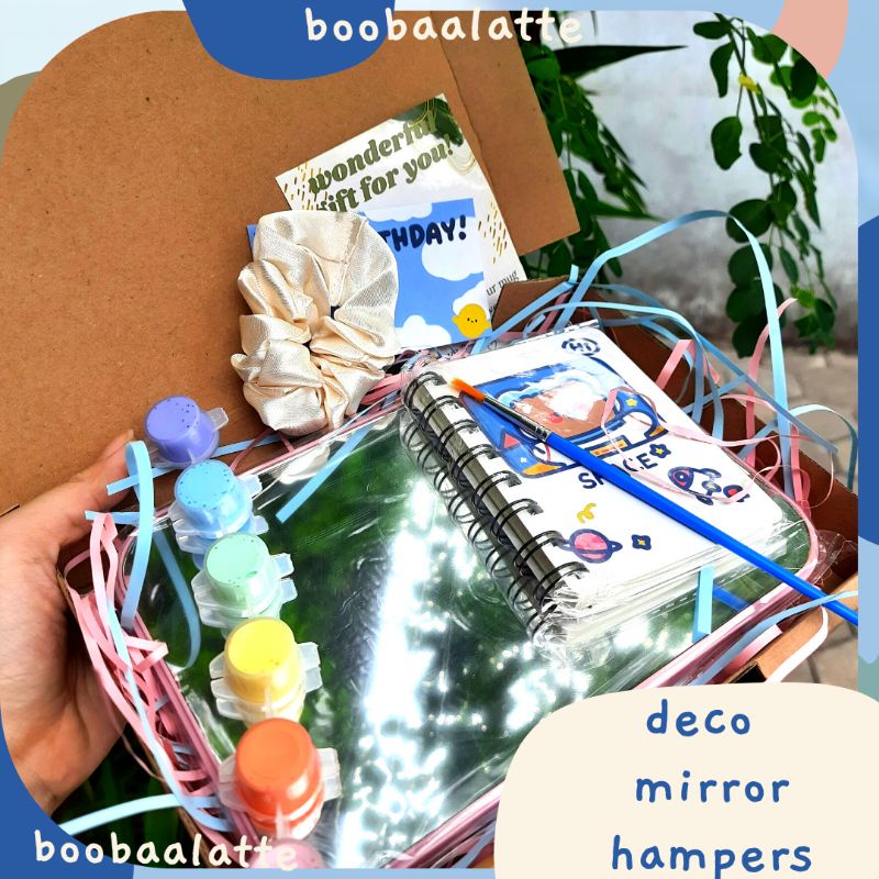 hampers painting kit set // kado ultah painting set mirror termurah // hampers wisuda painting kit /