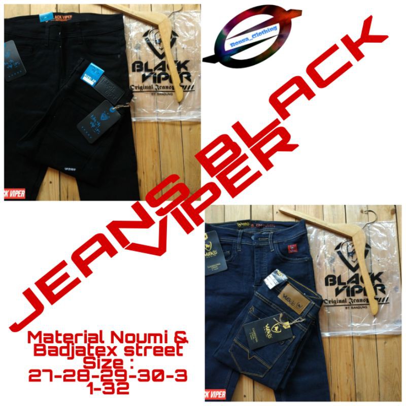 CELANA JEANS BLACK VIPER ORIGINAL