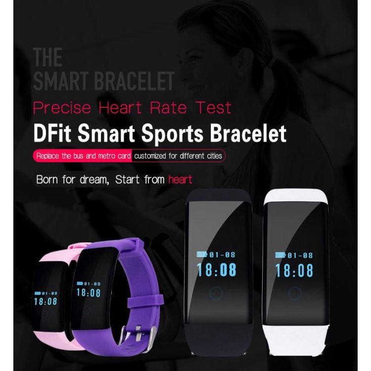 SKMEI DFit Smartwatch Wristband LED - D21 (HITAM)