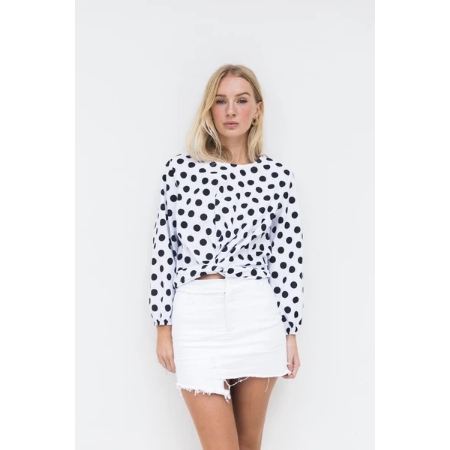 HELLO PARRY SANDRA POLKA DOT COTTON TOP