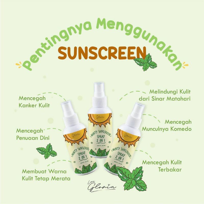 READY BPOM ✅ MINTY SUNSCREEN LEA GLORIA