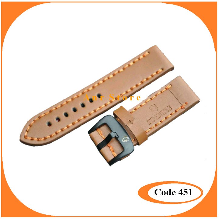 Tali Kulit Jam Tangan Expedition Coklat 22mm 24mm Strap Watch Expedition