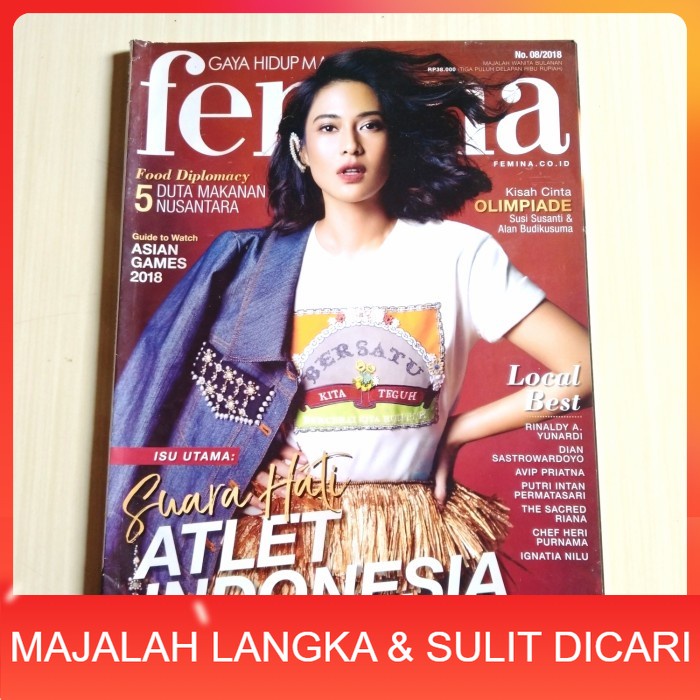 Majalah FEMINA No.8 Th.2018 DIAN SASTROWARDOYO (RARE ITEM) Langka