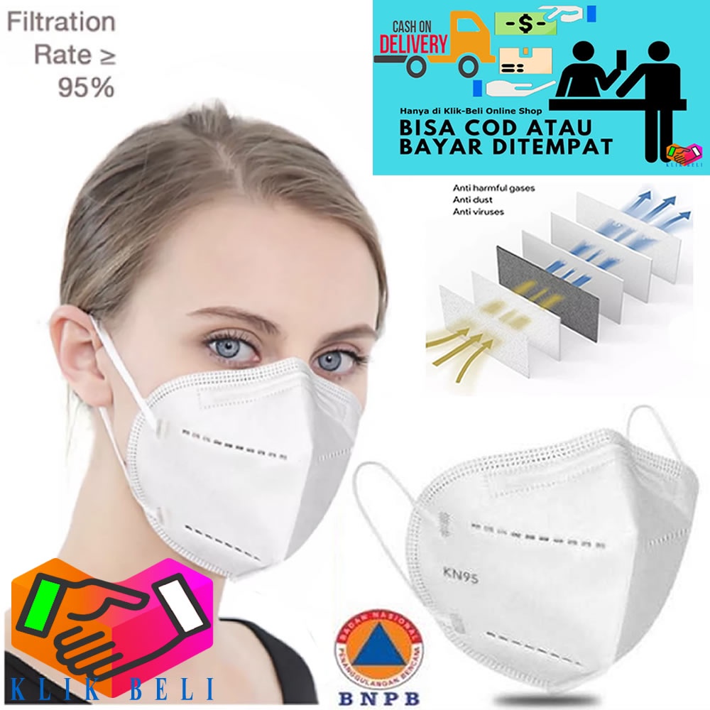 Masker KN95 Masker 5 Ply Layer KN 95 Disposable Face Mask Masker Wajah Kesehatan