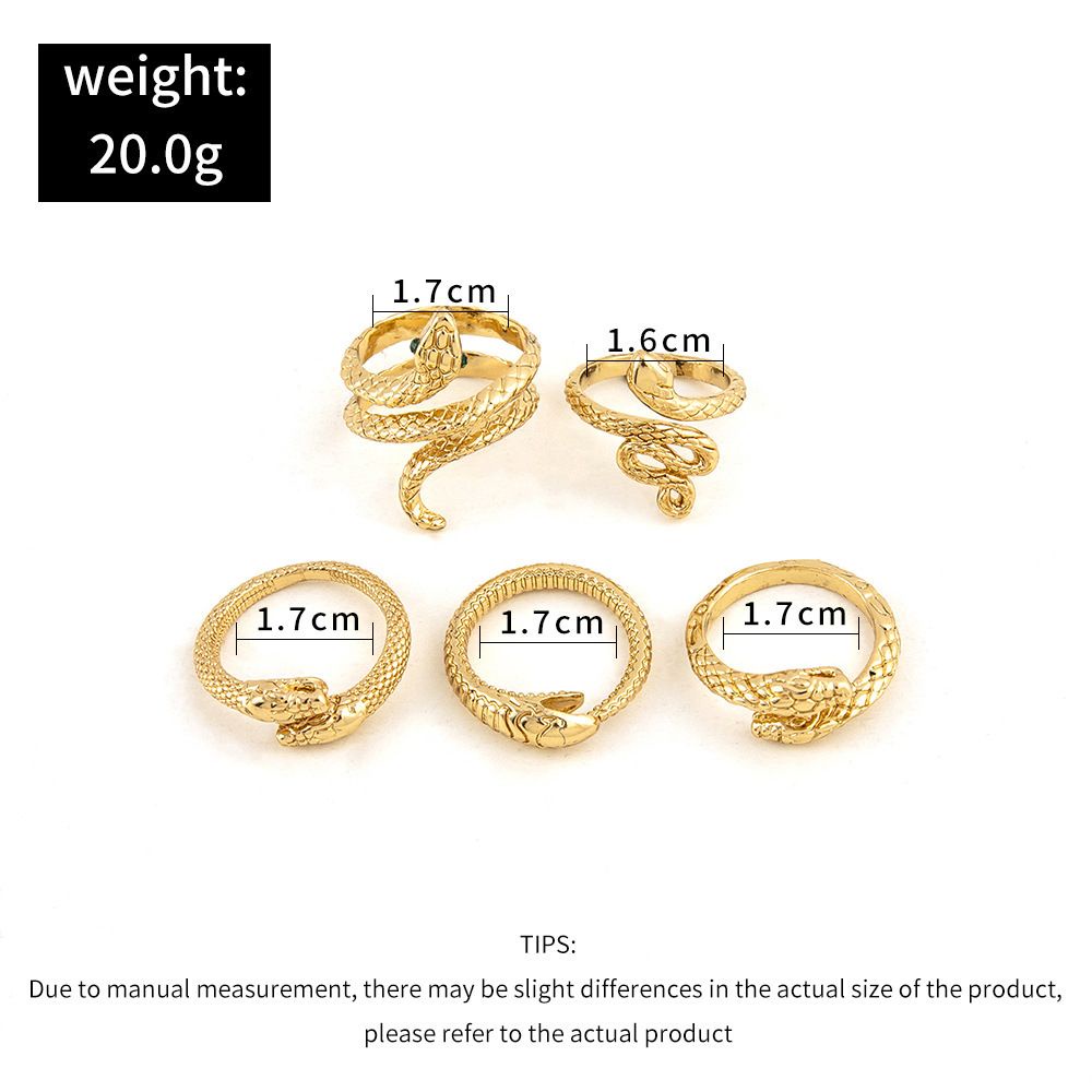 Needway  13pcs/set Women Jewelry Accessories 5pcs/set Korean Style Finger Ring Snake Ring Set Couple Fashion 7pcs/set Exaggerated Unique Personality Finger Buckle Sets