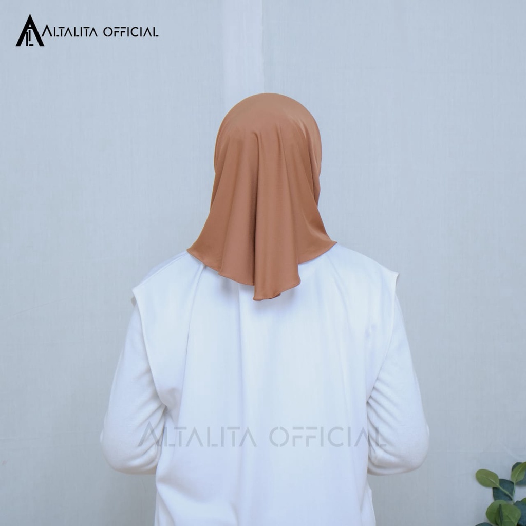 Altalita - Jilbab Sport Bergo Zyta Instan Polos Non Pet Terbaru Bahan Jersey Premium Cocok untuk Olahraga Volly Futsal Senam dan Sehari-hari