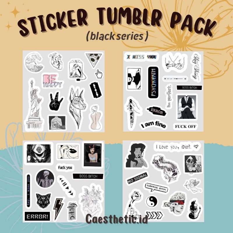 

STICKER TUMBLR AESTHETIC - STICKER HP LAPTOP - STICKER TUMBLR PACK - STICKER MINI TUMBLR