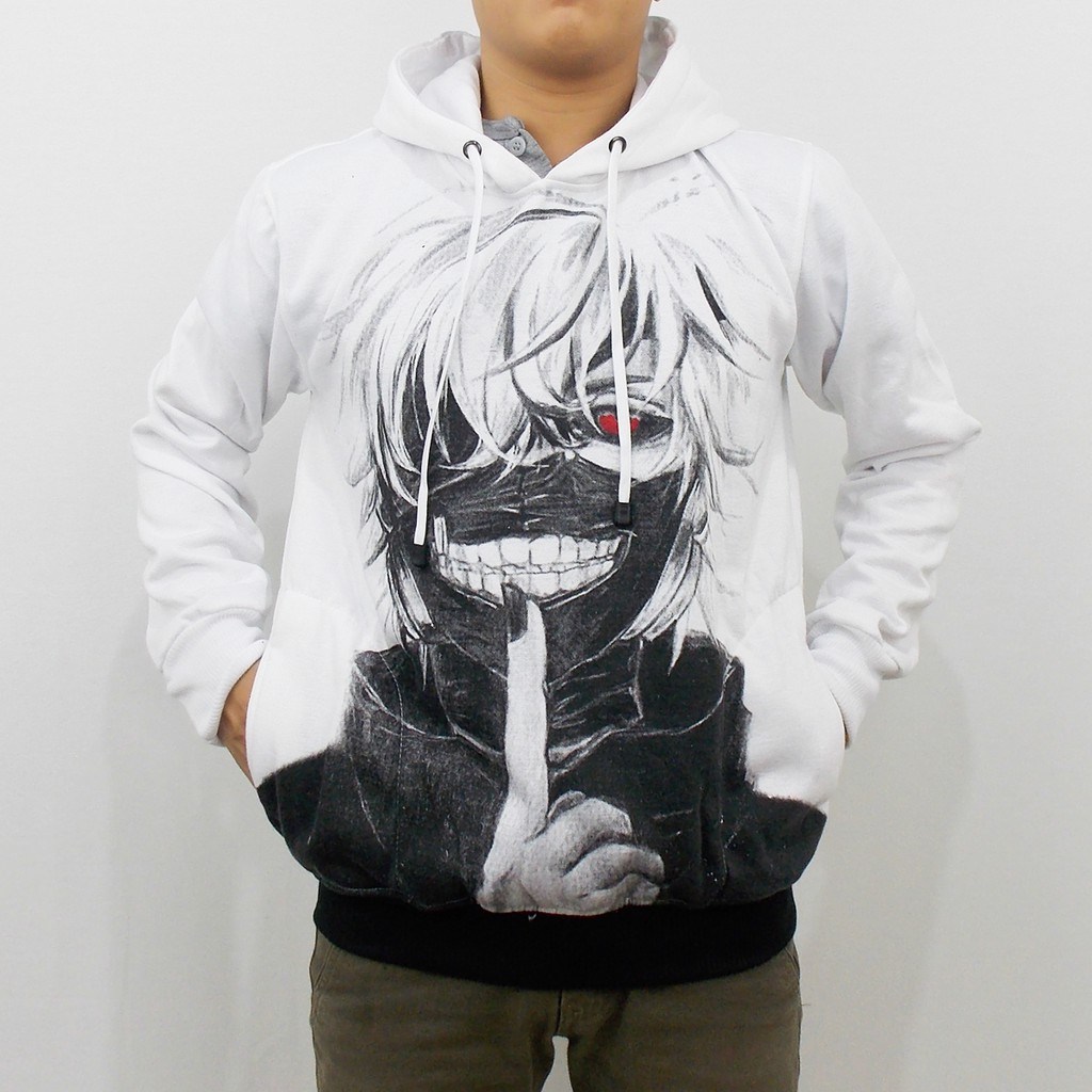 JAKET TOKYO GHOUL KEN KANEKI - JAKET ANIME TOKYO GHOUL - SWEATER HOODIE PRIA TOKYO GHOUL MIKASA 02