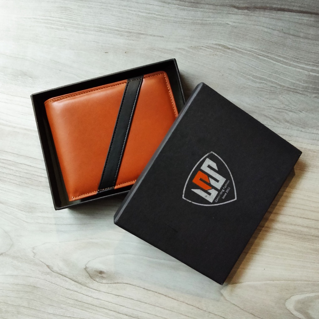 Dompet Lipat Kulit Asli Pria Free Box kemasan