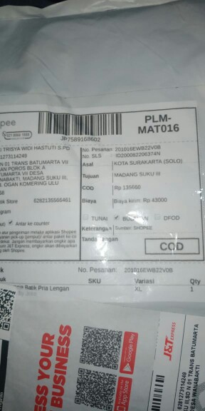 Kapal Kandas Kemeja Batik Pria Lengan Panjang Full Furing By Joko