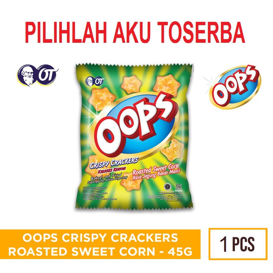 OOPS ROASTED SWEET CORN 45 GR / OOPS JAGUNG BAKAR MANIS - ( HARGA SATUAN )