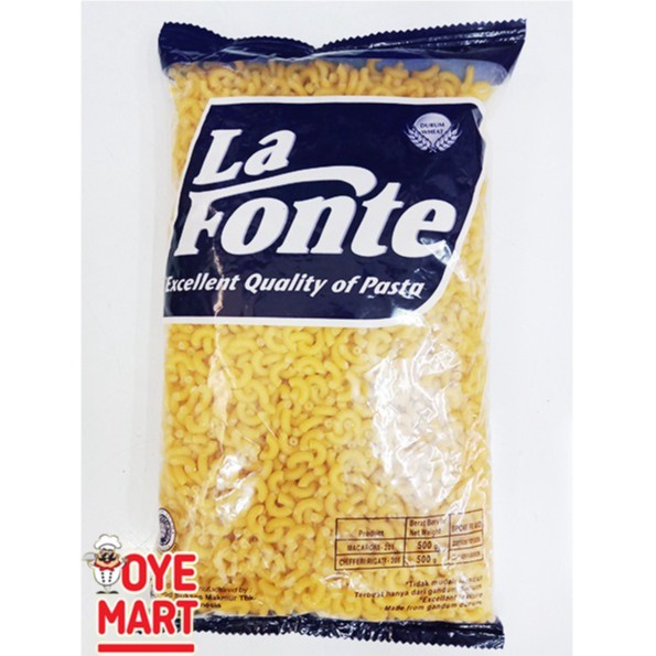 LA FONTE PASTA GOBETTI NO.201 500GR / GOBETTI MACARONI/PASTA