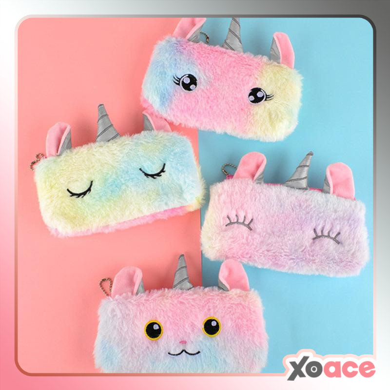 

Dompet Tempat Pensil Bulu Muka Unicorn Warna Gradasi MCOB2613