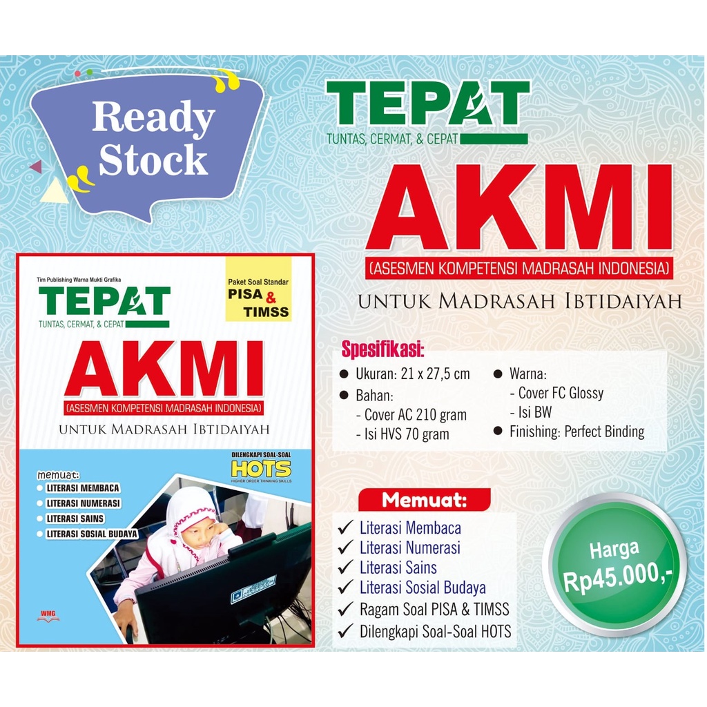 diskon BUKU AKMI MI (Free Kunci Jawaban & Pembahasan) - Warna Mukti Grafika