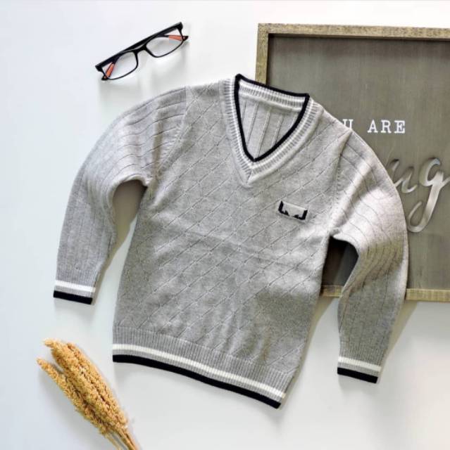 CR8 - ATASAN ANAK IMPORT BABY FENDY RAJUT SWEATER (IMPORT)