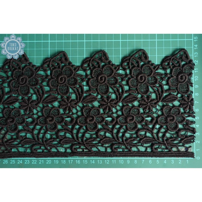 Kain Renda Bordir Giper - Bunga Besar - 10527 (L :-/+ 14 cm)